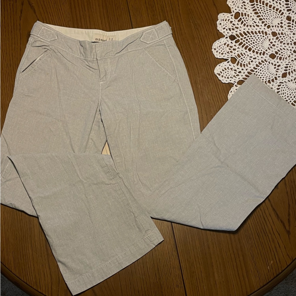 Vintage Low waisted Pants Old Navy Light Blue Flare Size 2
